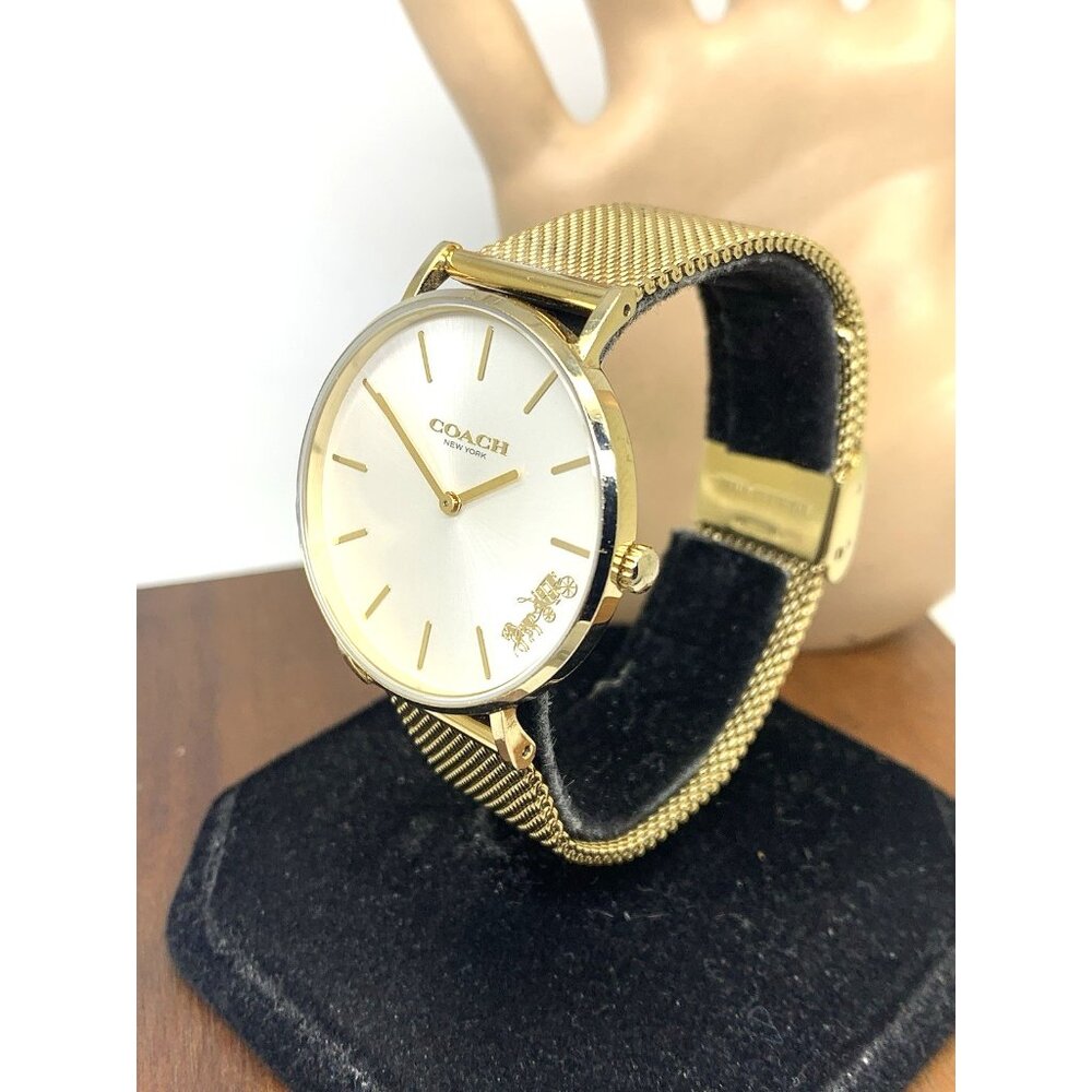 Coach Women's Watch 14503125 Quartz Grand Silver Dial 36mm Gold Stainless Steel - Picture 2 of 14